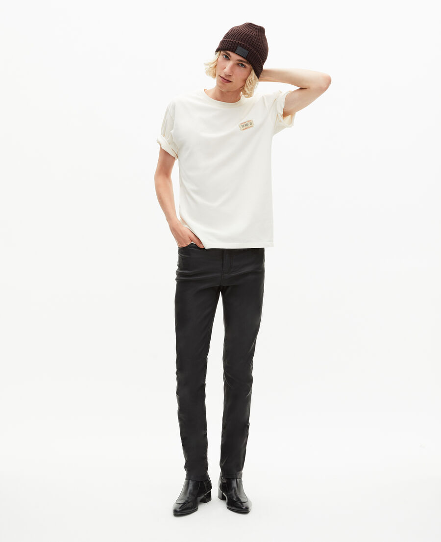 The Kooples MEN ECRU t-shirt with ecru screen print