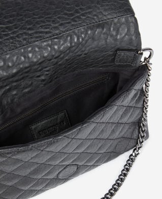The Kooples FEMME BLACK pochette héritage small en cuir noire