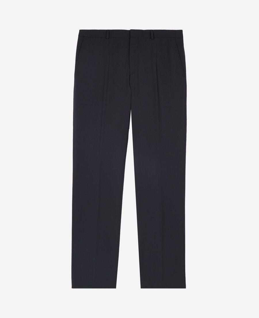The Kooples HOMME DARK NAVY pantalon de costume droit en laine marine