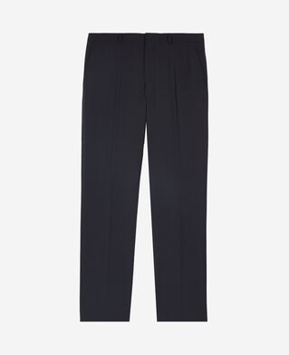 The Kooples HOMME DARK NAVY pantalon de costume droit en laine marine
