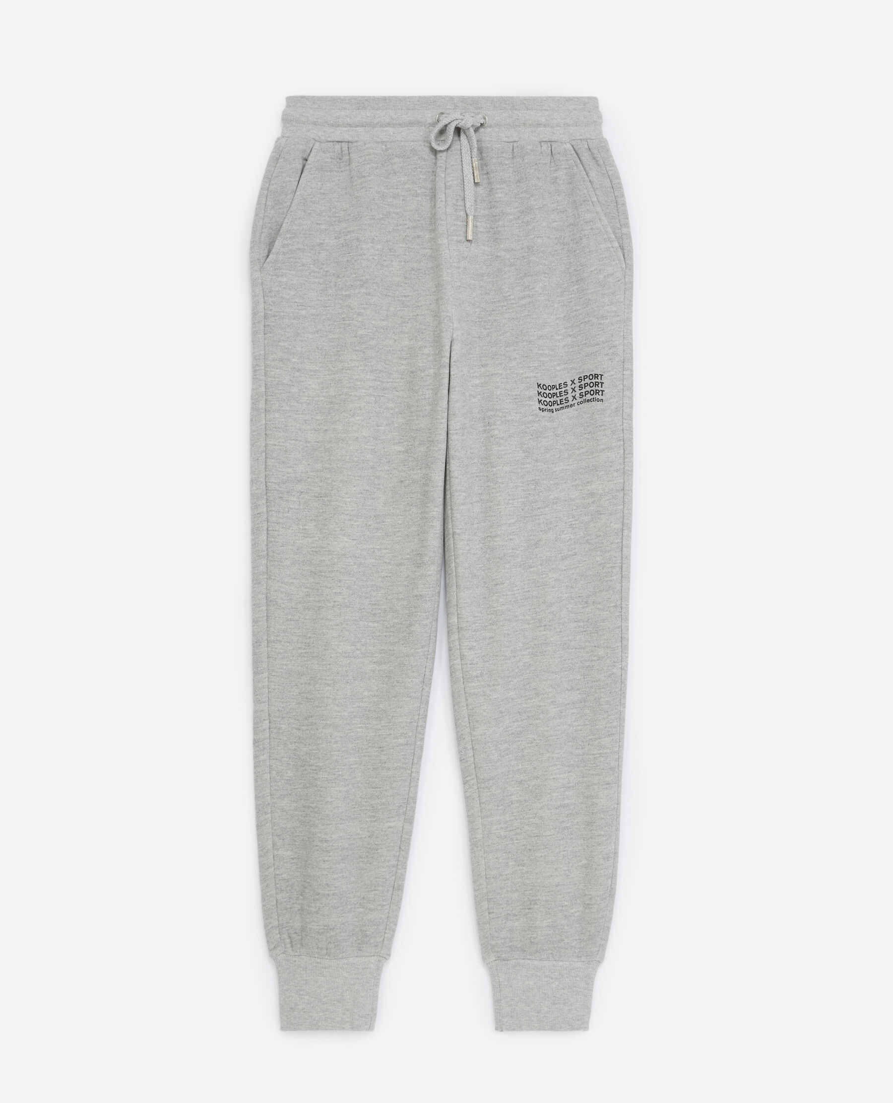 Grey joggers with printed logo The Kooples UK
