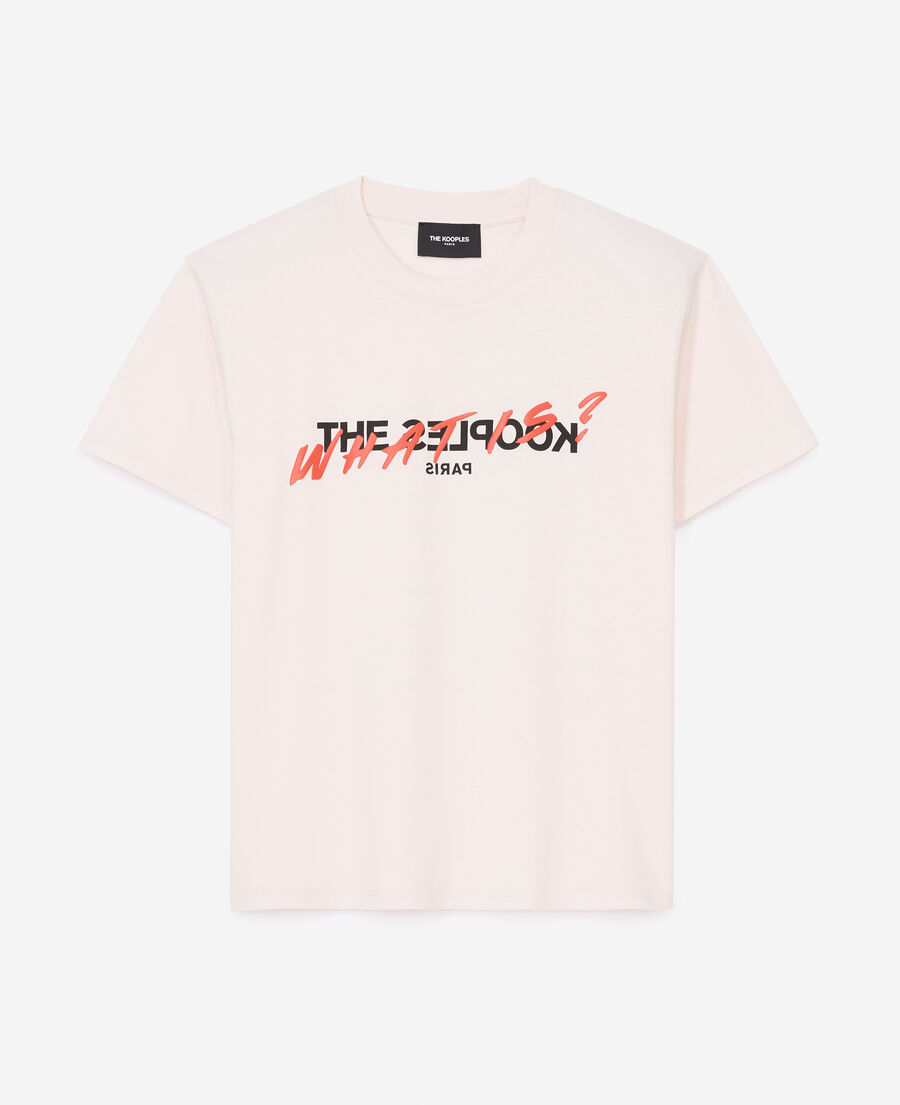 rosa baumwoll-t-shirt mit aufdruck what is