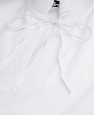 The Kooples FEMME WHITE robe courte blanche avec broderie anglaise