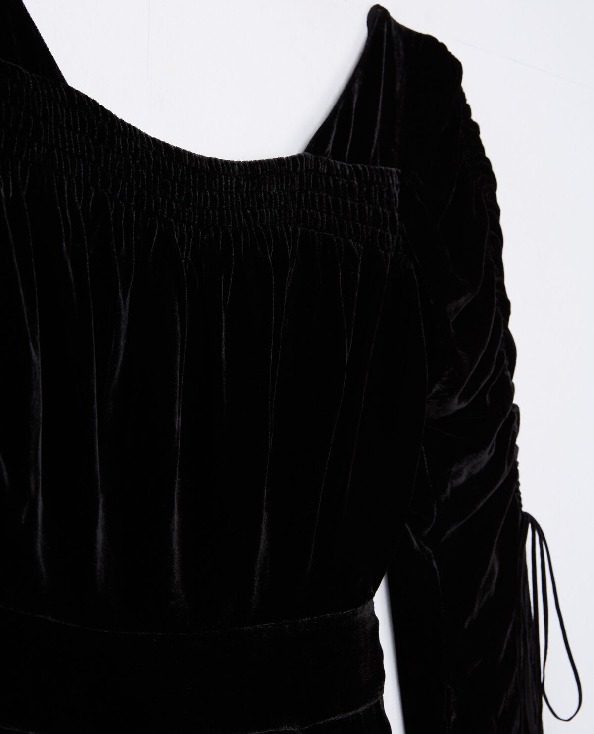 Black velvet dress
