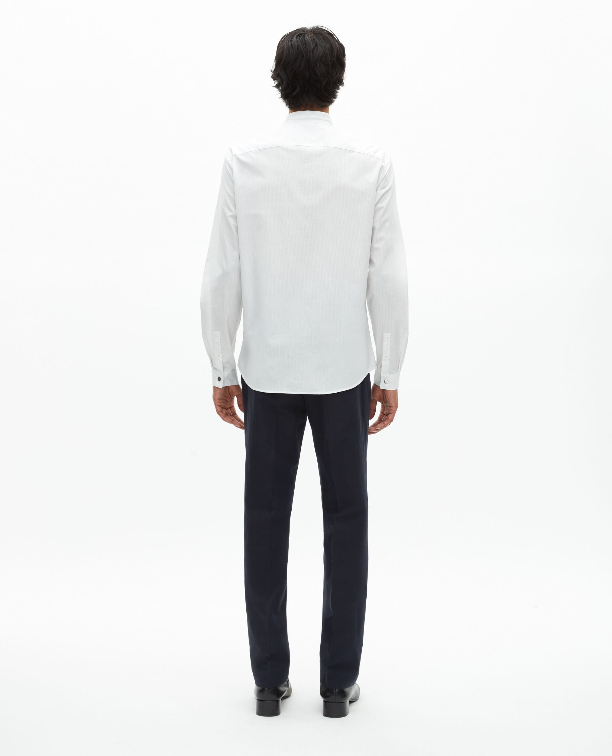 Chemise formelle col officier blanche, WHITE / BLACK, hi-res image number null