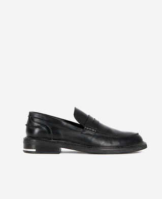 The Kooples HERREN BLACK schwarze pennyloafer aus leder