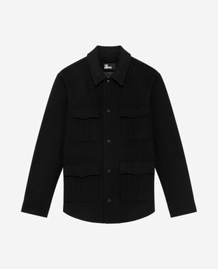 The Kooples HOMME BLACK surchemise en laine noire