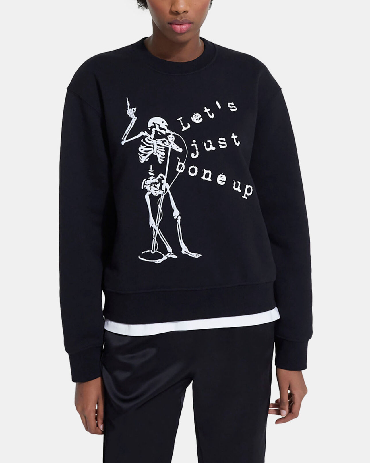 The Kooples WOMEN BLACK black screen print sweatshirt