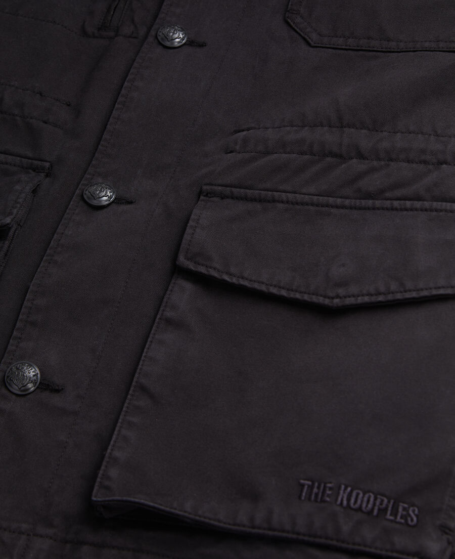 veste worker noire en denim