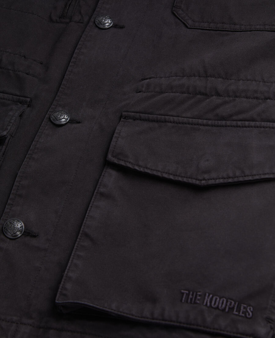 black denim worker jacket