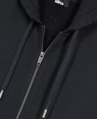 The Kooples MEN BLACK WASHED black hoodie