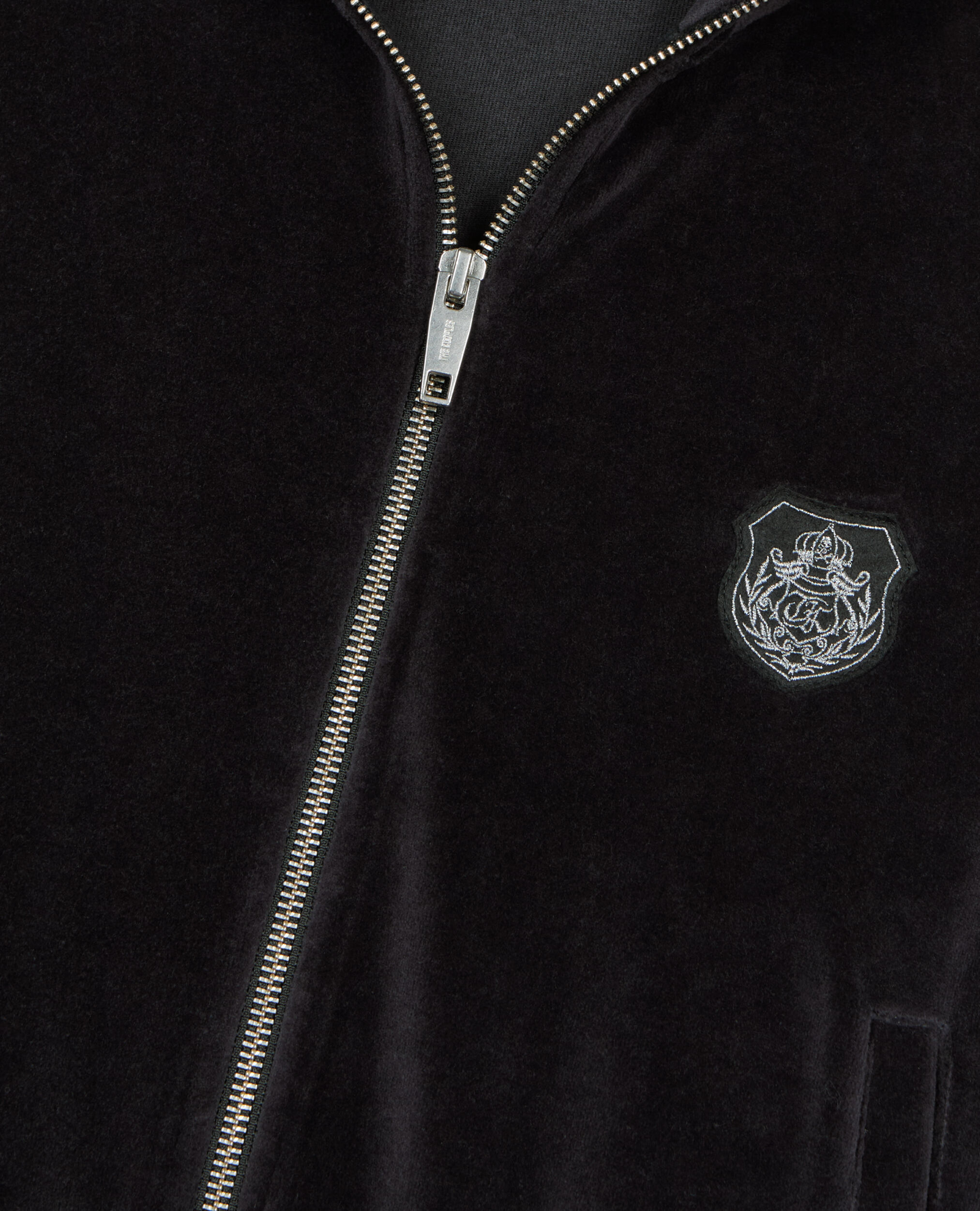 Sweatshirt Logo en velours noir, BLACK, hi-res image number null