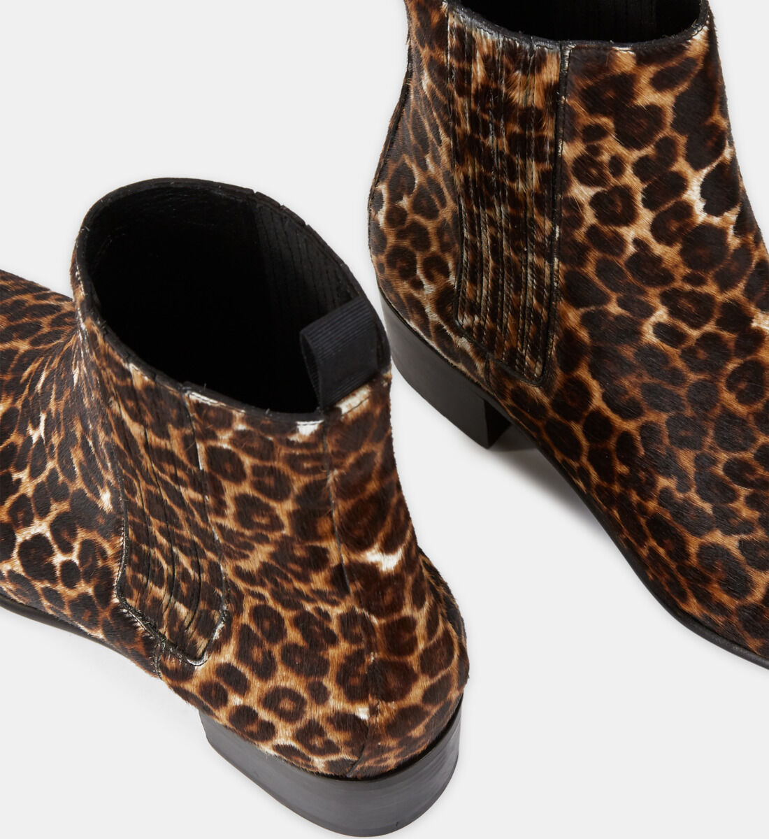 Leopard print boots
