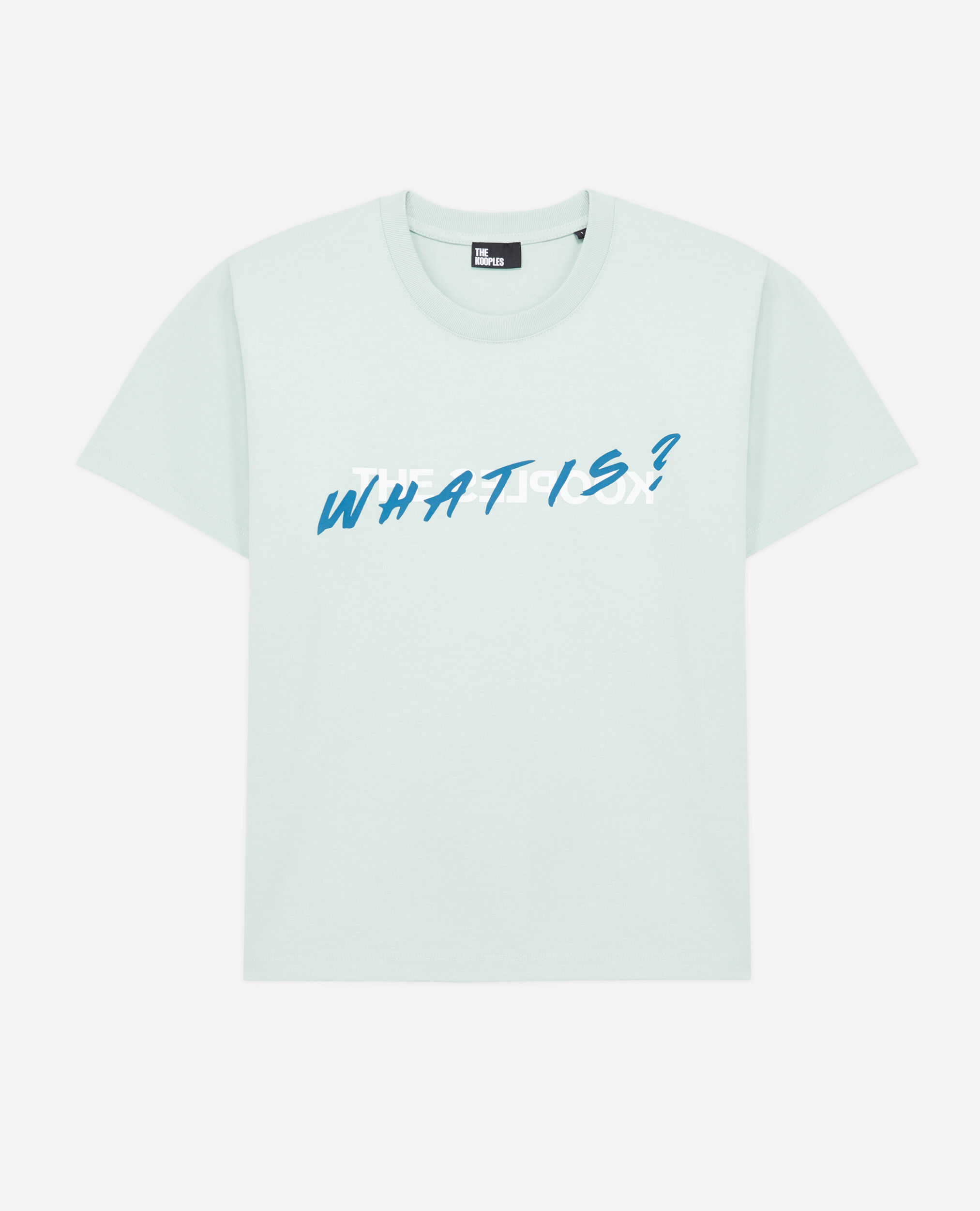 Hellgrünes T-Shirt Damen mit „What is“-Schriftzug, OCEAN, hi-res image number null