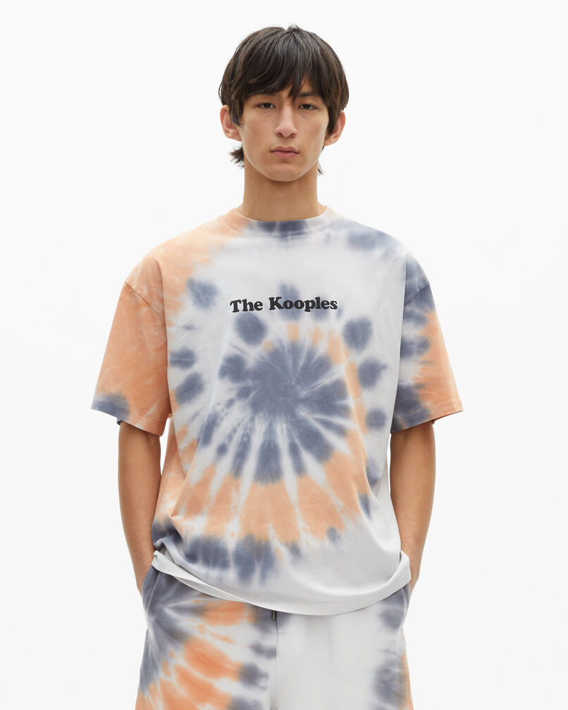 The Kooples HOMME NEW LIGHT BLUE t-shirt imprimé tie and dye bleu