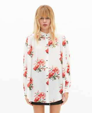 The Kooples DAMEN WHITE - RED hemd mit blumendruck wei&szlig;