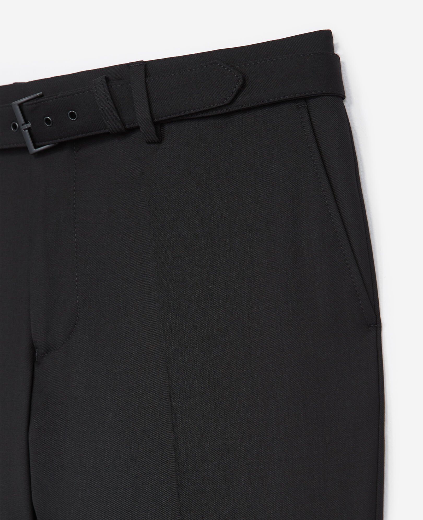 The Kooples MEN BLACK black wool fitted suit trousers