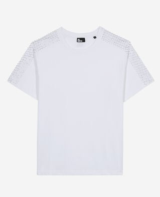 The Kooples DAMEN WHITE weißes t-shirt mit strassbesatz für damen