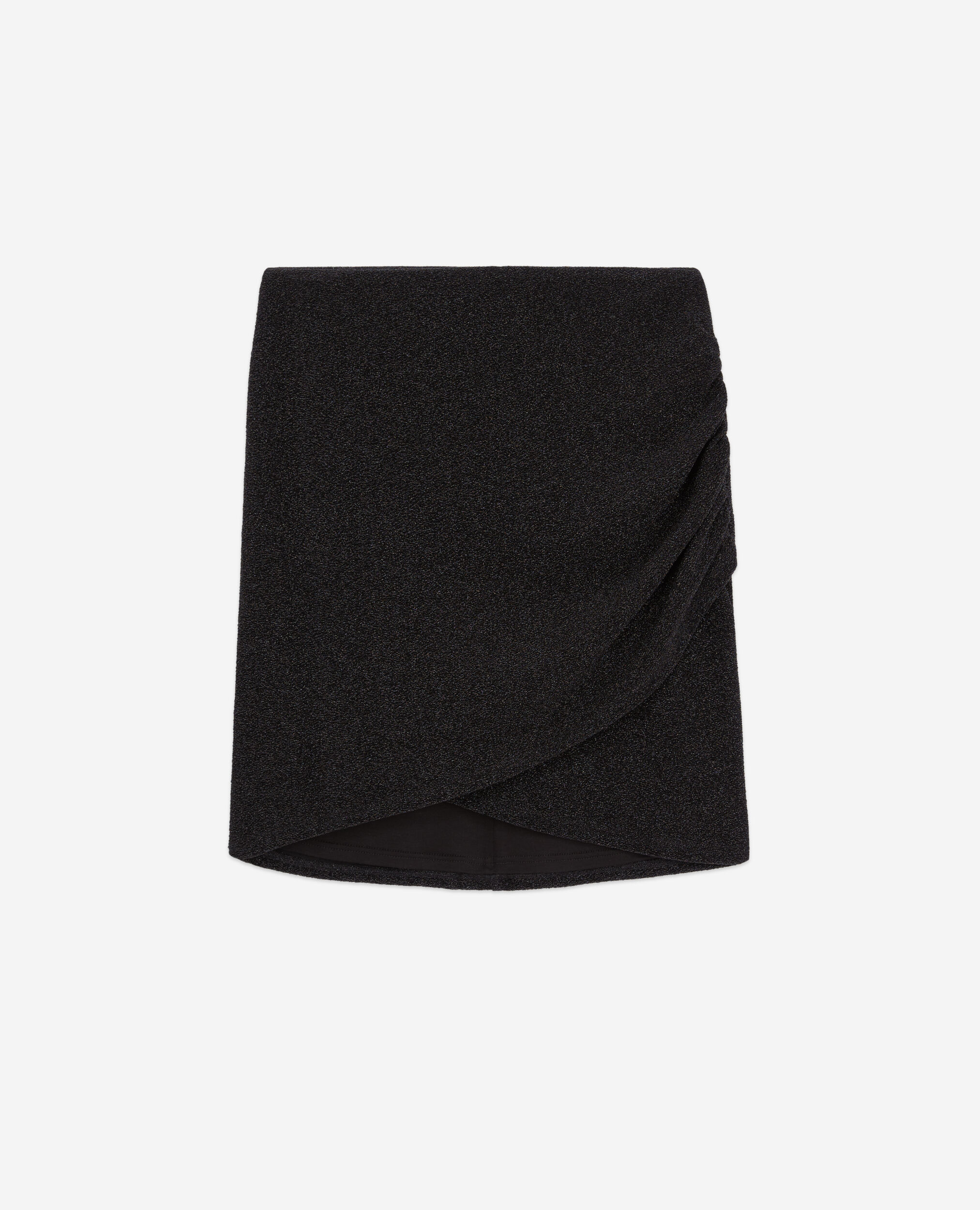 Jupe courte noire effet pailleté, BLACK, hi-res image number null