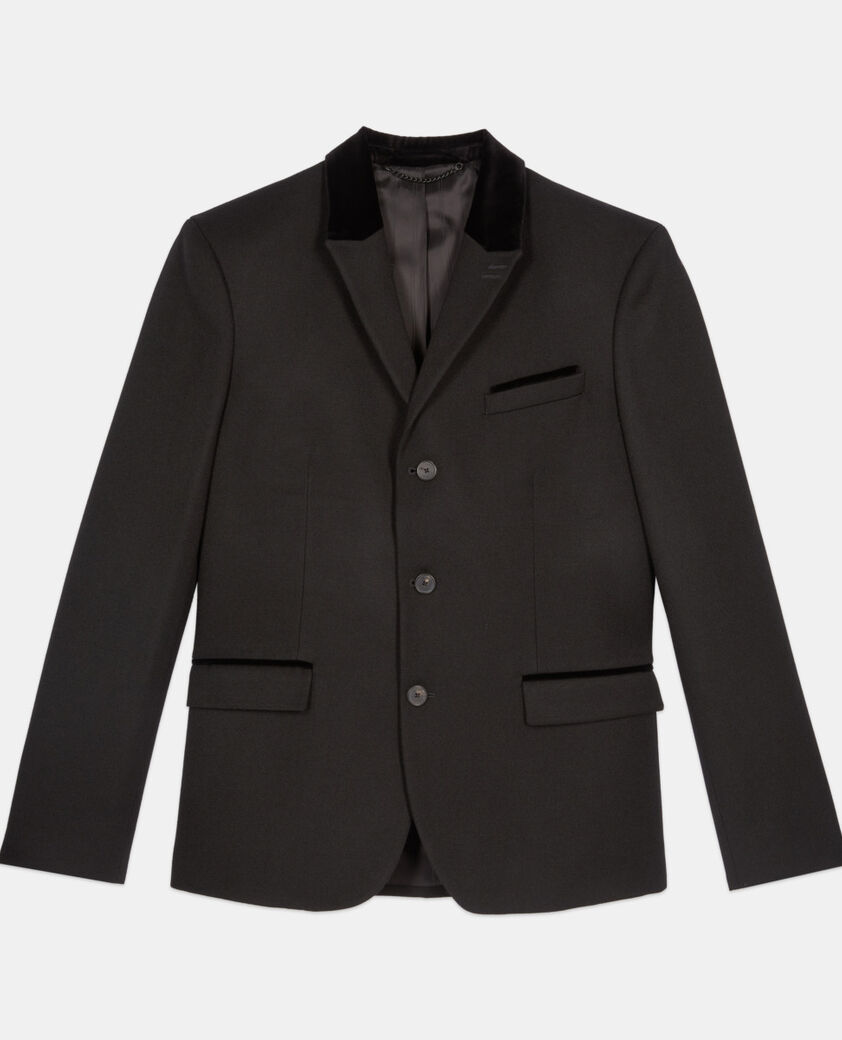 The Kooples HERREN BLACK schwarzer blazer aus wolle