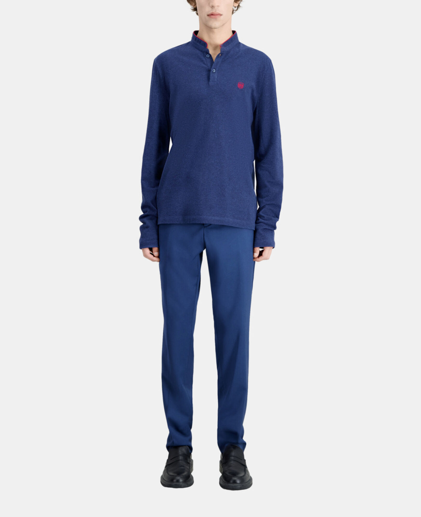 The Kooples HERREN NAVY marineblaues poloshirt aus baumwolle