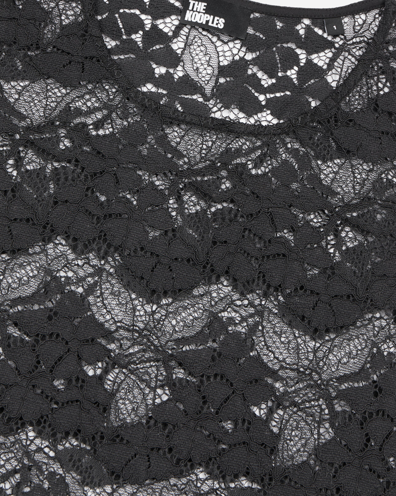 The Kooples WOMEN BLACK black lace top