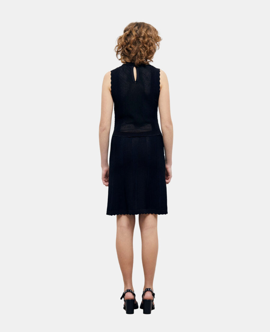 robe courte noire en maille