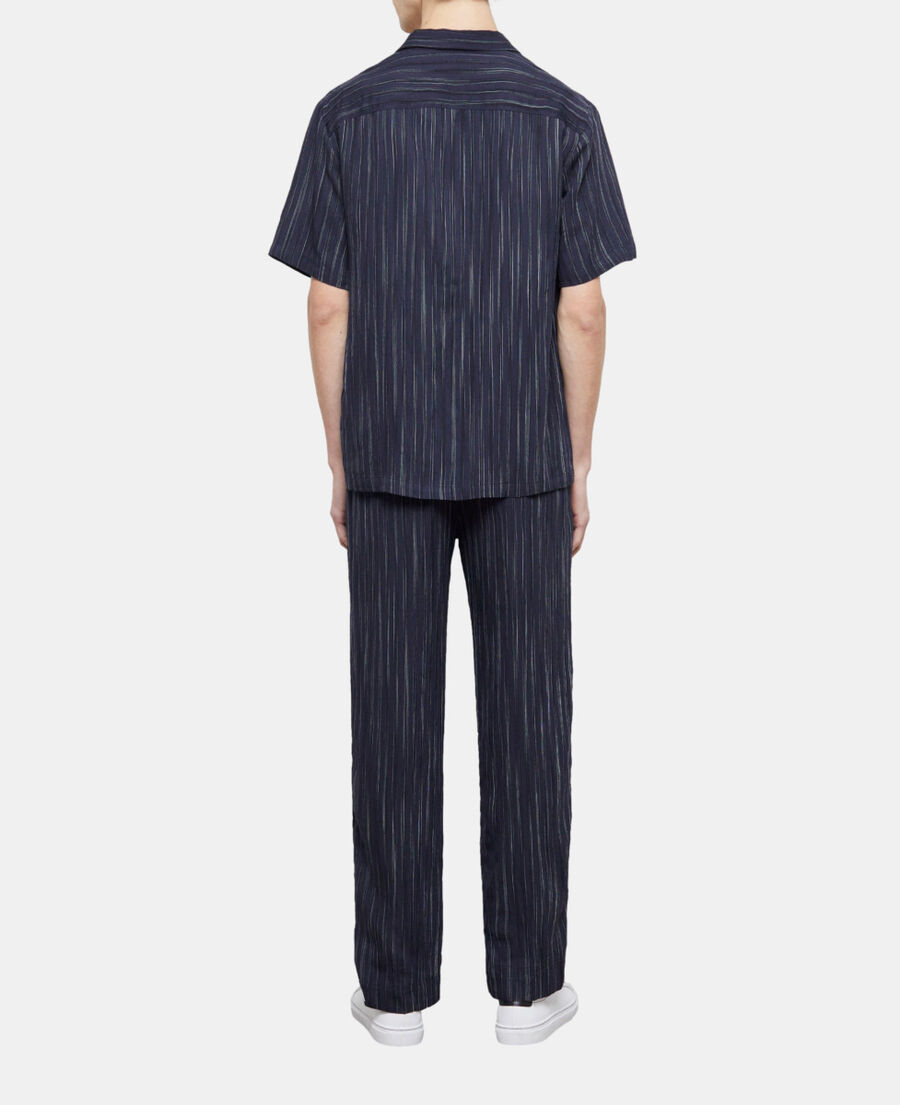 The Kooples H DARK NAVY-ECRU navy blue striped shirt
