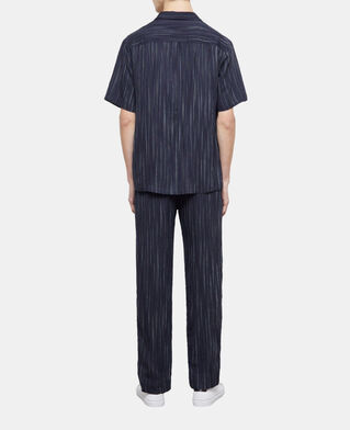 The Kooples H DARK NAVY-ECRU navy blue striped shirt