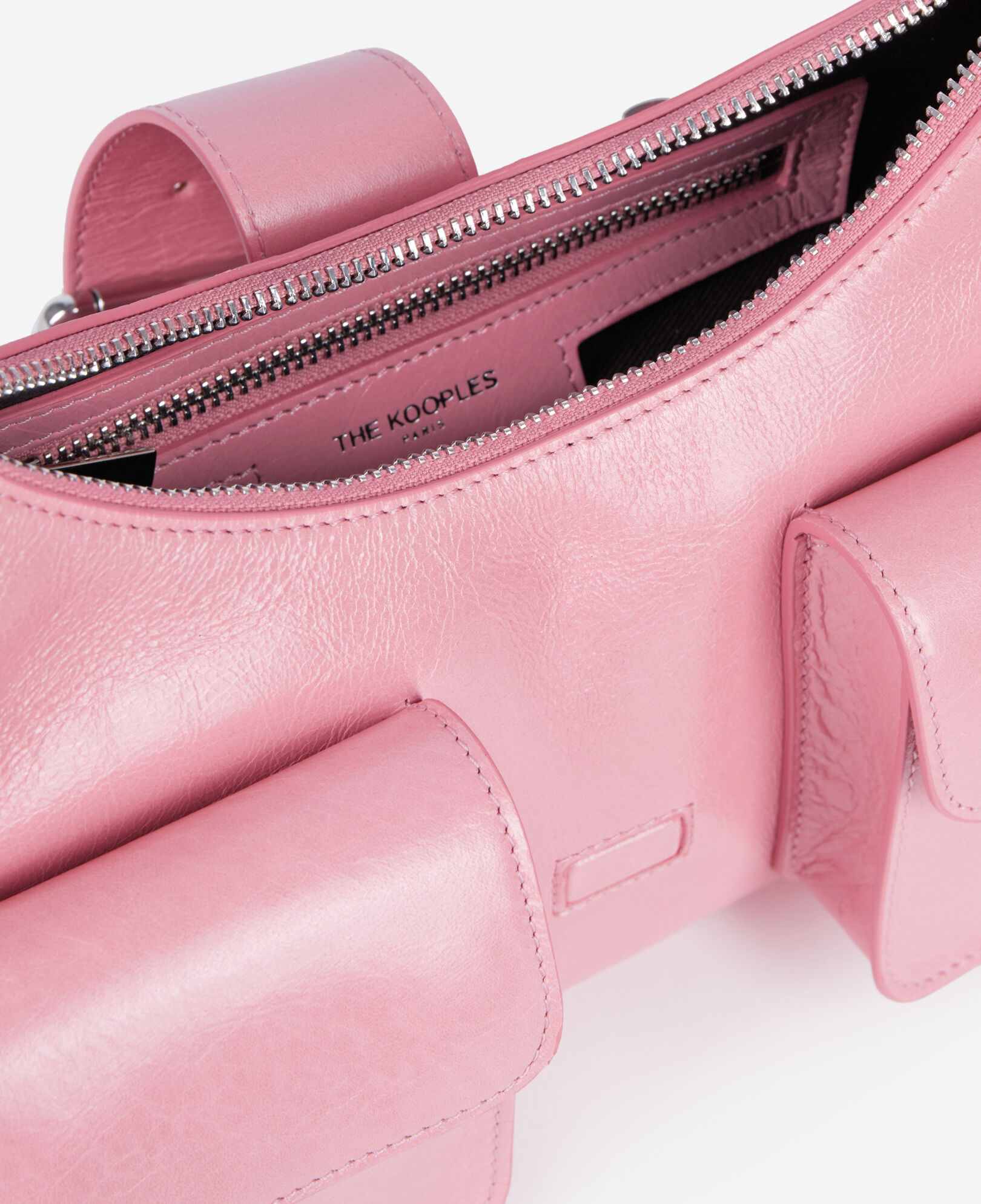 The Kooples DAMEN BABY PINK amelia-tasche aus rosafarbenem leder