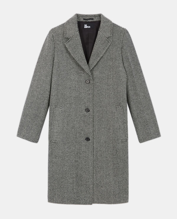 wool coat with pattern