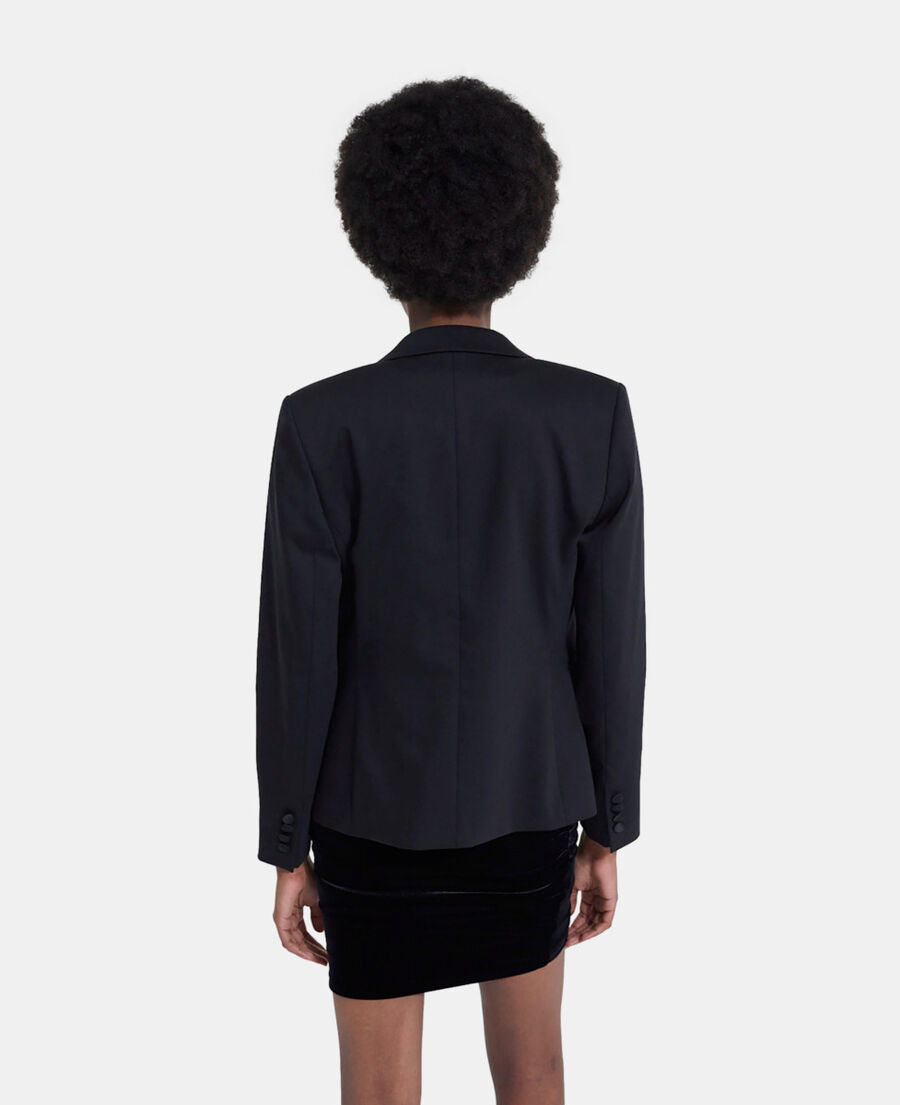 black wool suit jacket