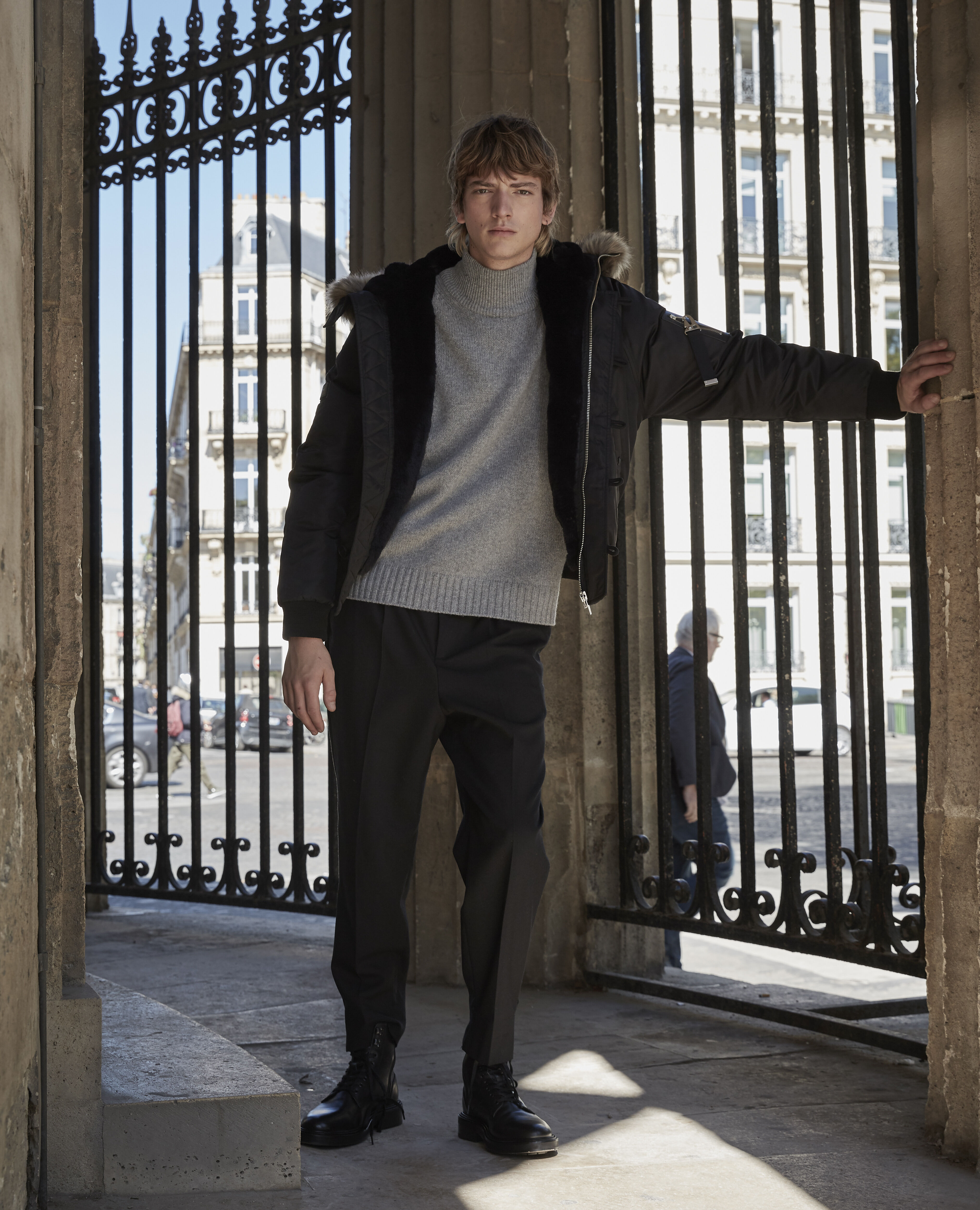 Doudoune the kooples online homme fourrure