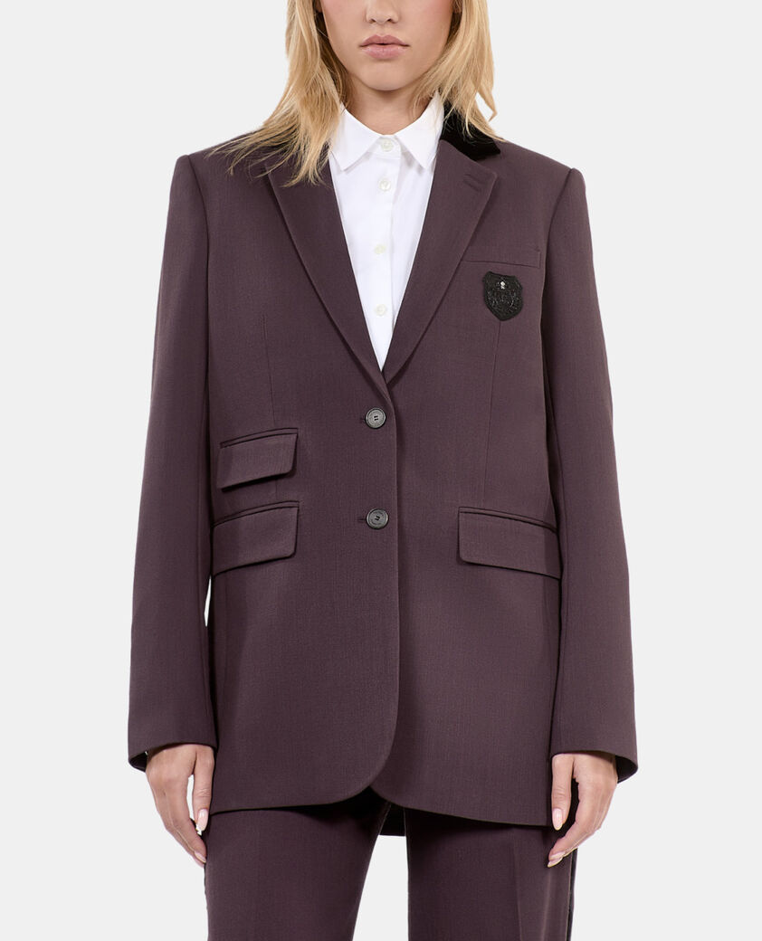 The Kooples FEMME BROWN veste tailleur en laine marron