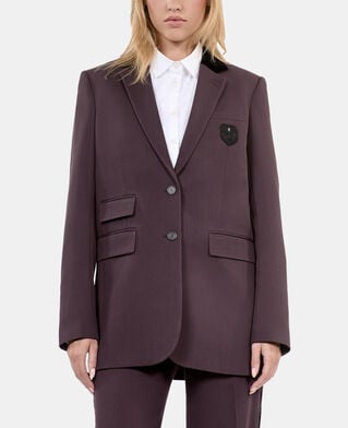 The Kooples FEMME BROWN veste tailleur en laine marron