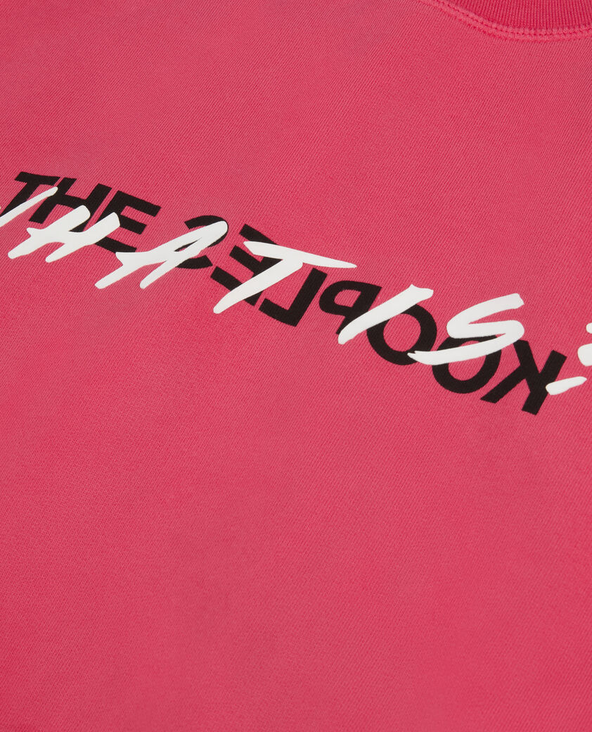 The Kooples FEMME RETRO PINK sweatshirt court what is fuchsia