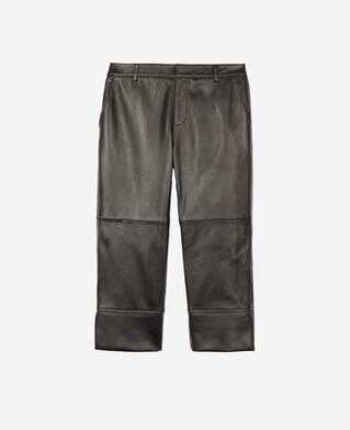The Kooples DAMEN BLACK caprihose aus schwarzem leder