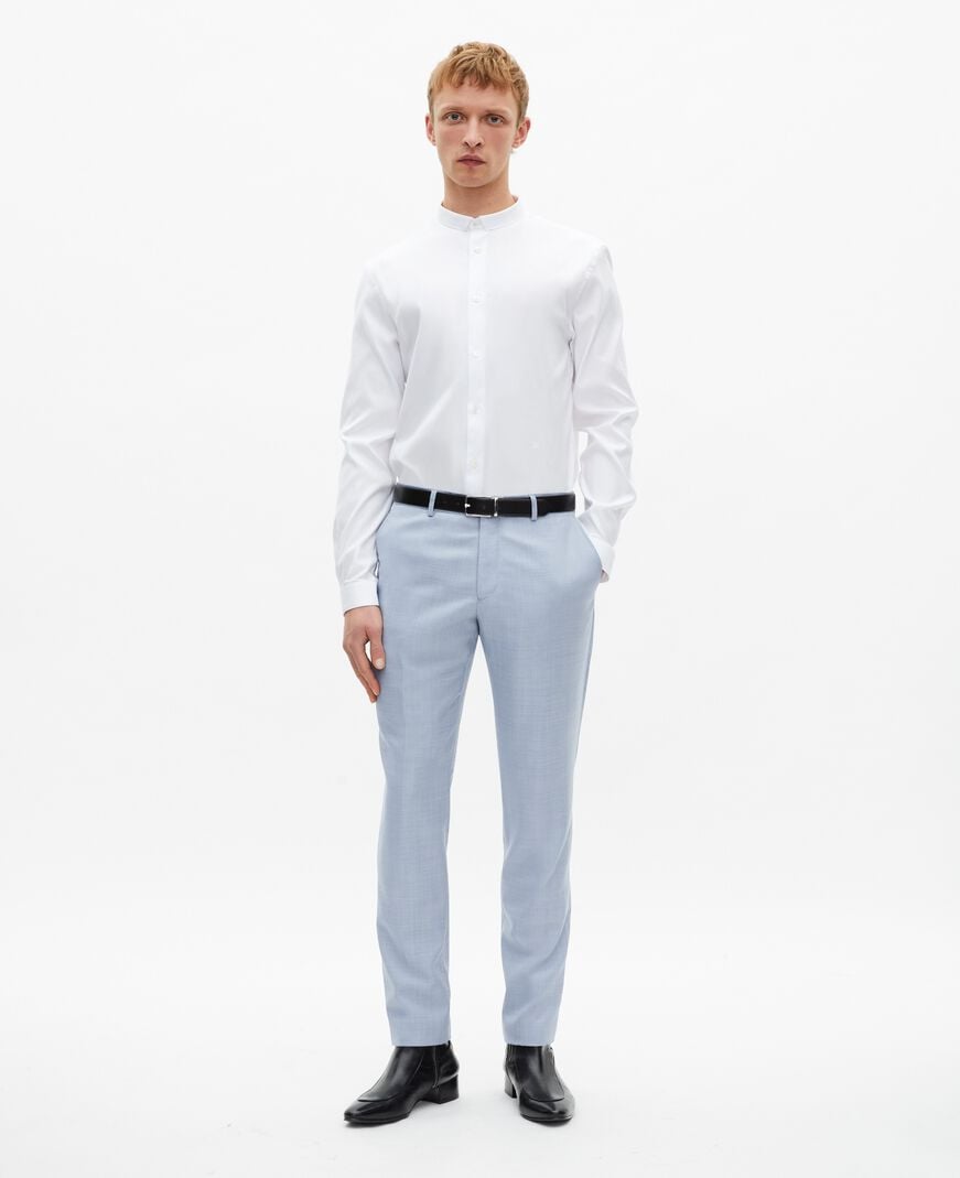 The Kooples HERREN BLUE blaue slim fit anzughose aus wolle