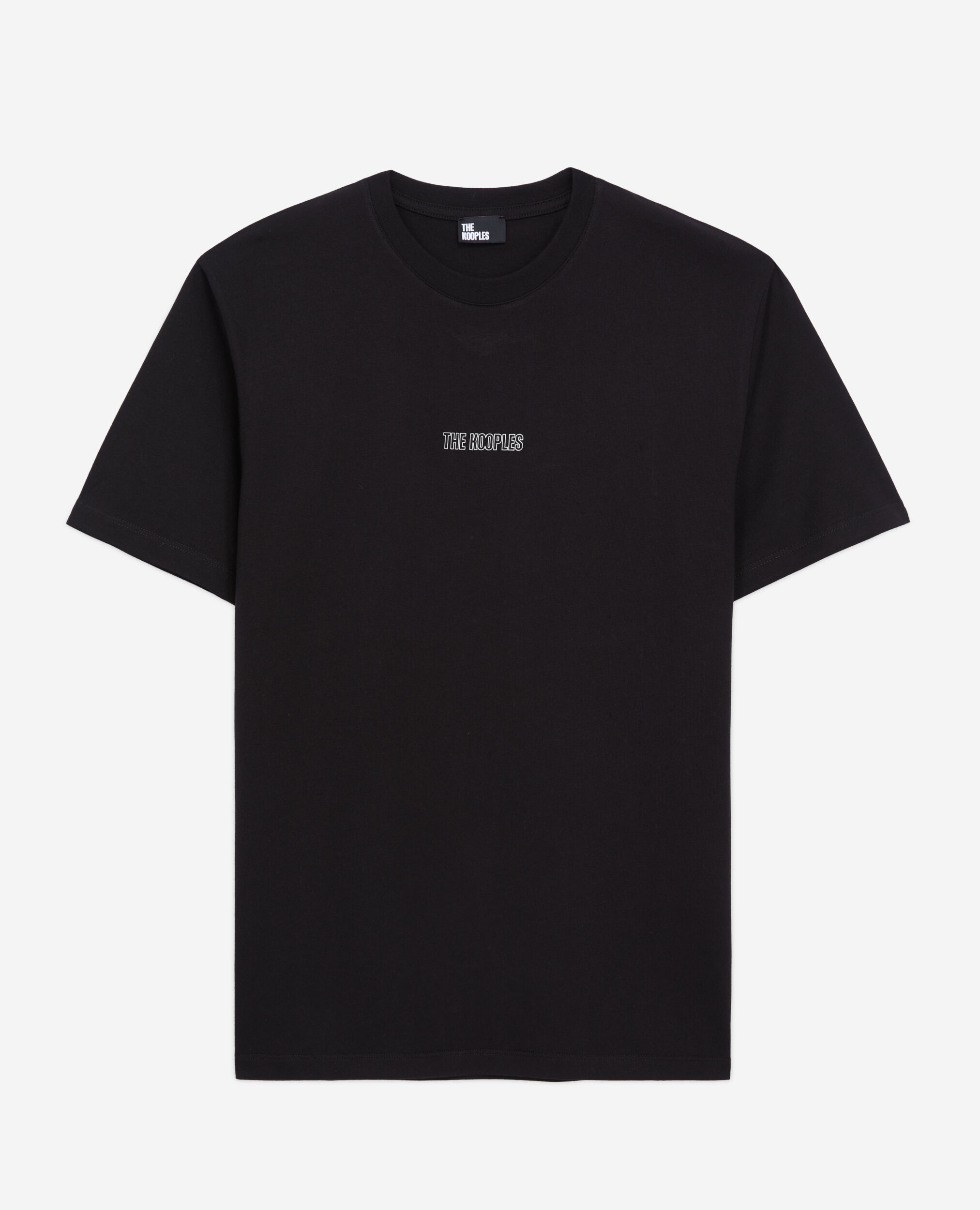 Schwarzes T-Shirt Herren mit Logo, BLACK, hi-res image number null