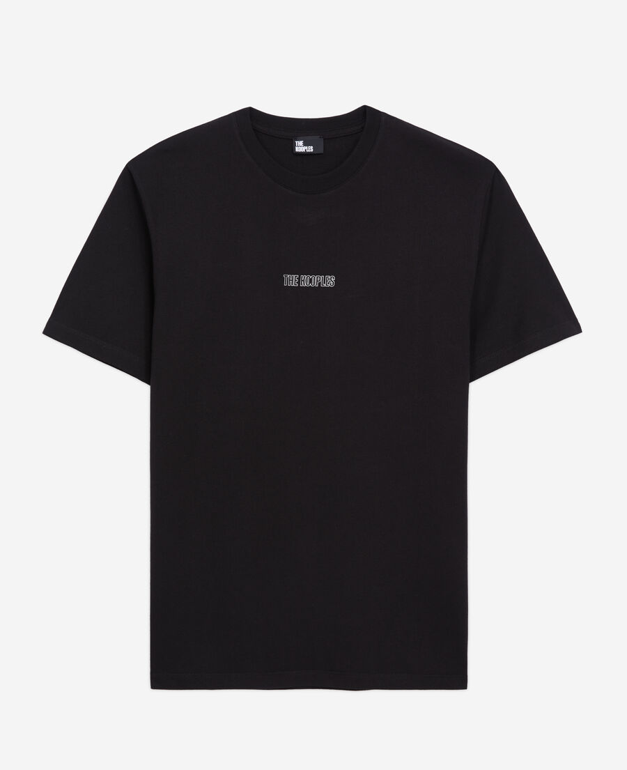 camiseta negra logotipo para hombre