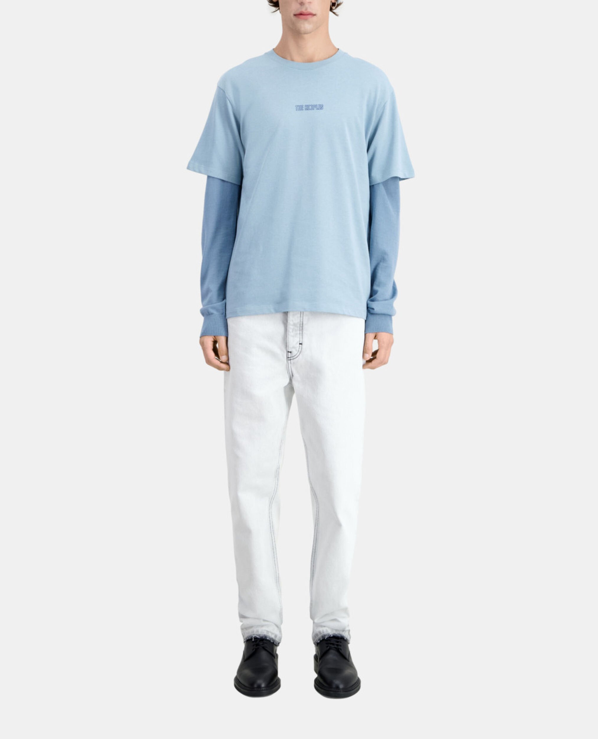Blue t-shirt with logo, BLUE GREY, hi-res image number null