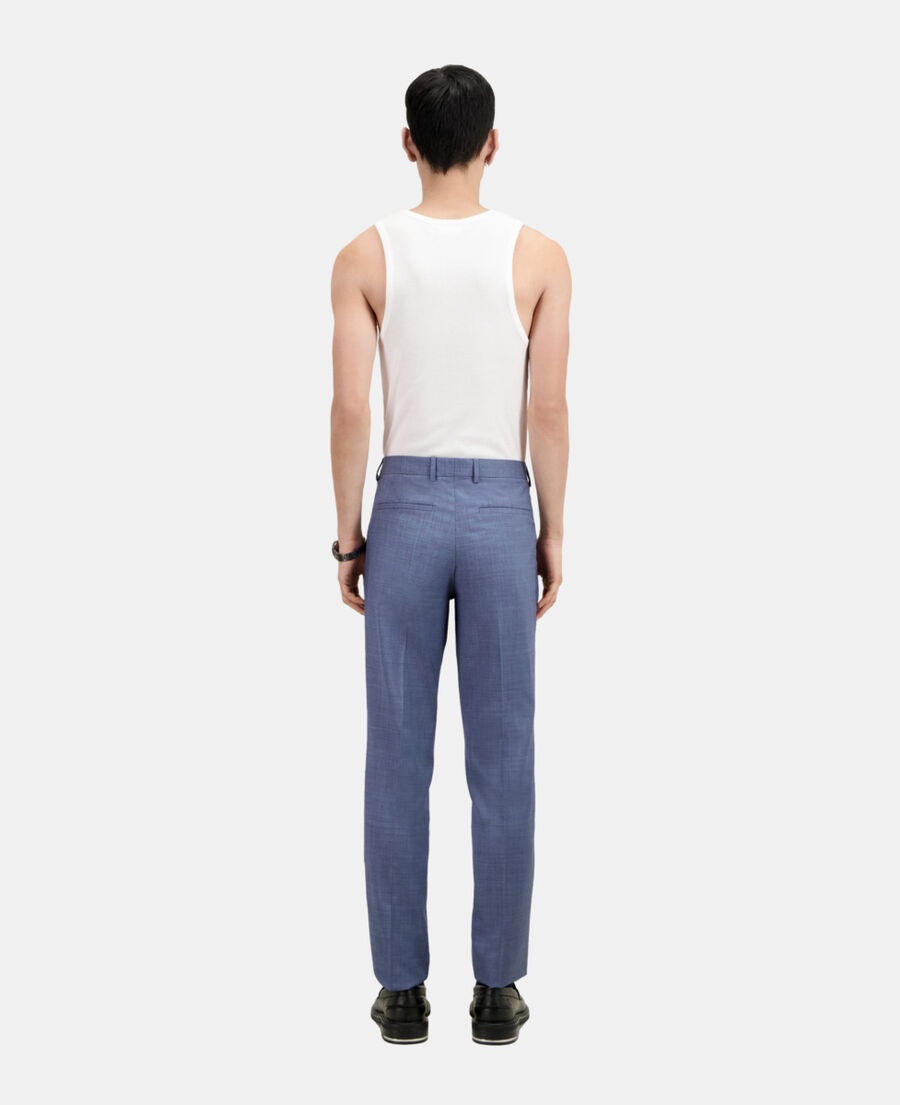 The Kooples HOMME BLUE pantalon de costume en laine bleu