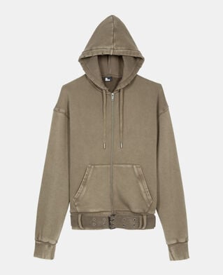 The Kooples H OLIVE khaki hoodie