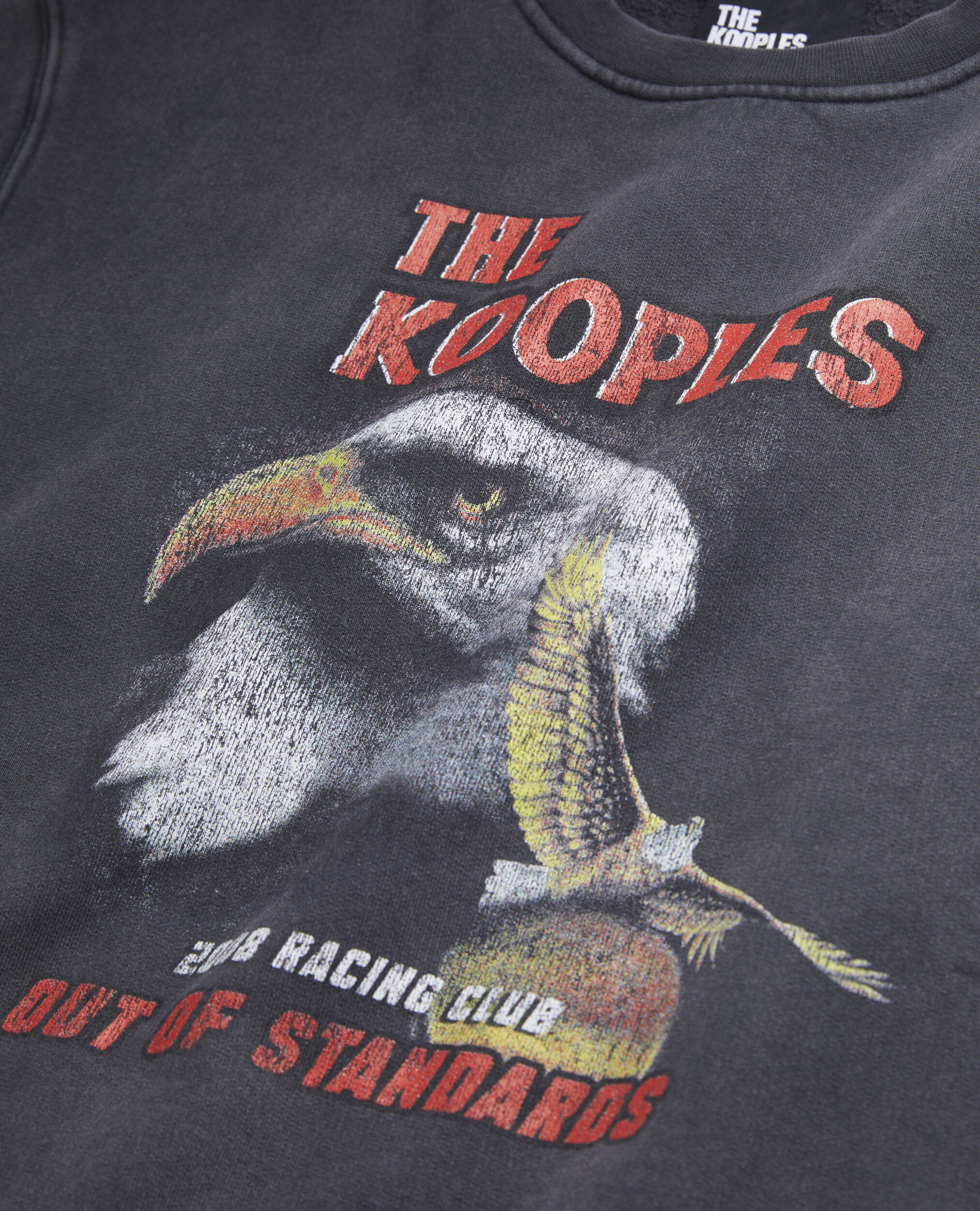 Black sweatshirt with Eagle serigraphy , BLACK WASHED, hi-res image number null