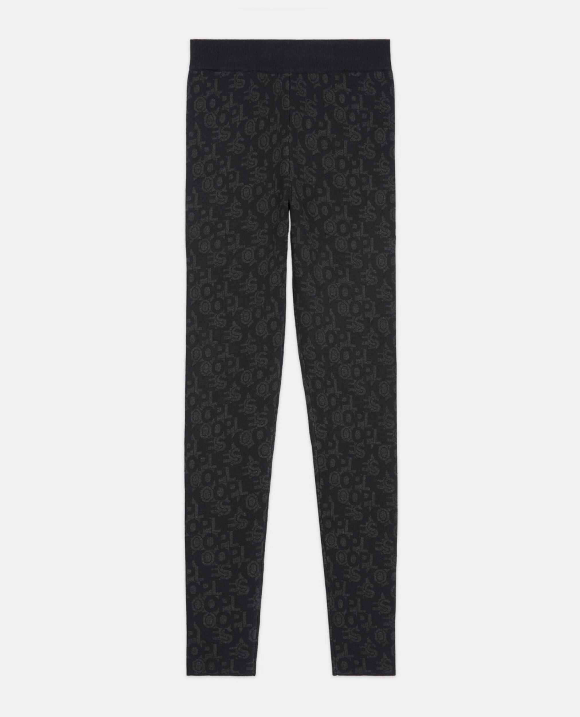 Schwarze Leggings mit The Kooples Logo, BLACK DARK GREY, hi-res image number null