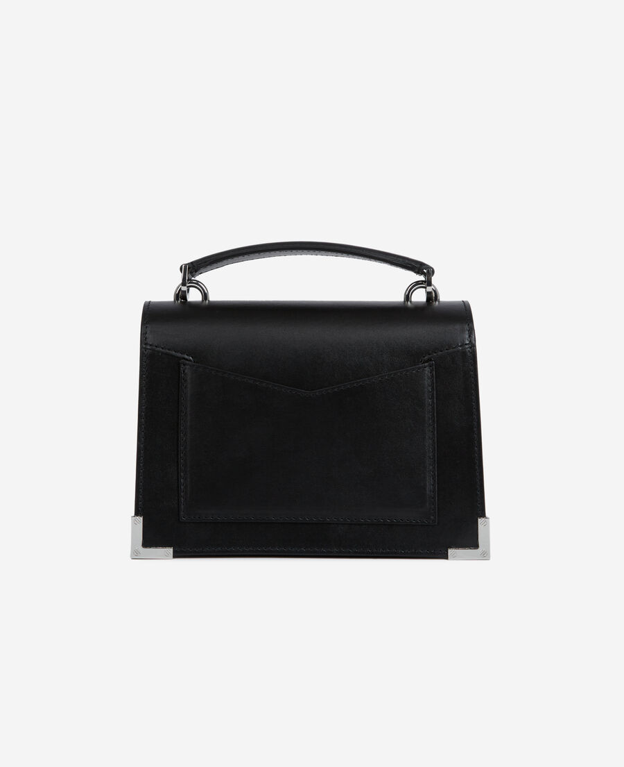 The Kooples WOMEN BLACK BRUT emily small bag in black leather