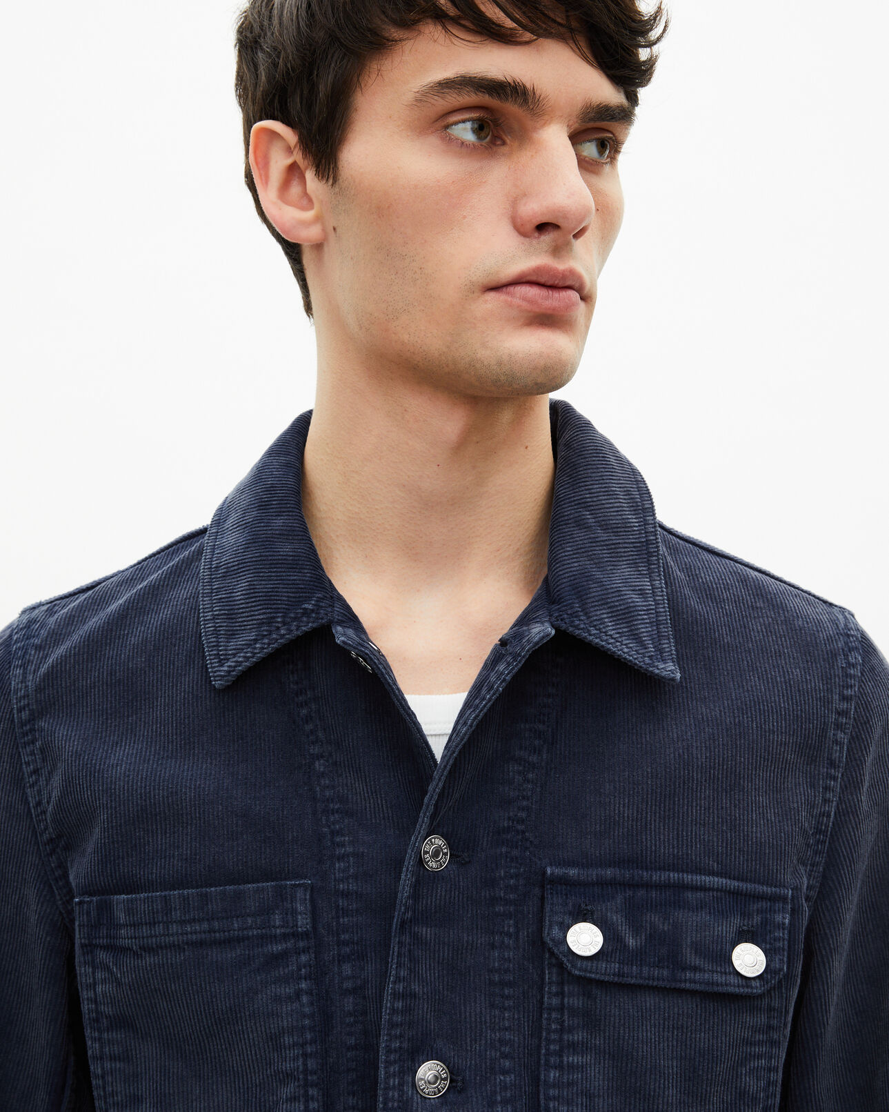 The Kooples HERREN DARK NAVY marineblaue baumwolljacke