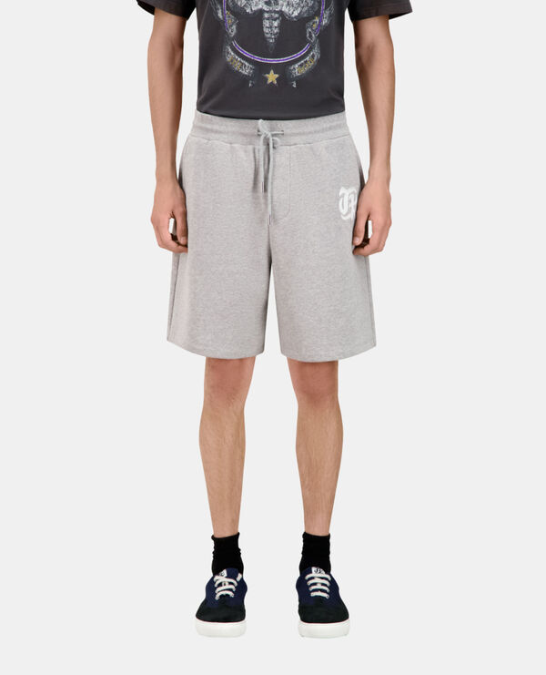 The Kooples MEN ARDOISE grey cotton shorts