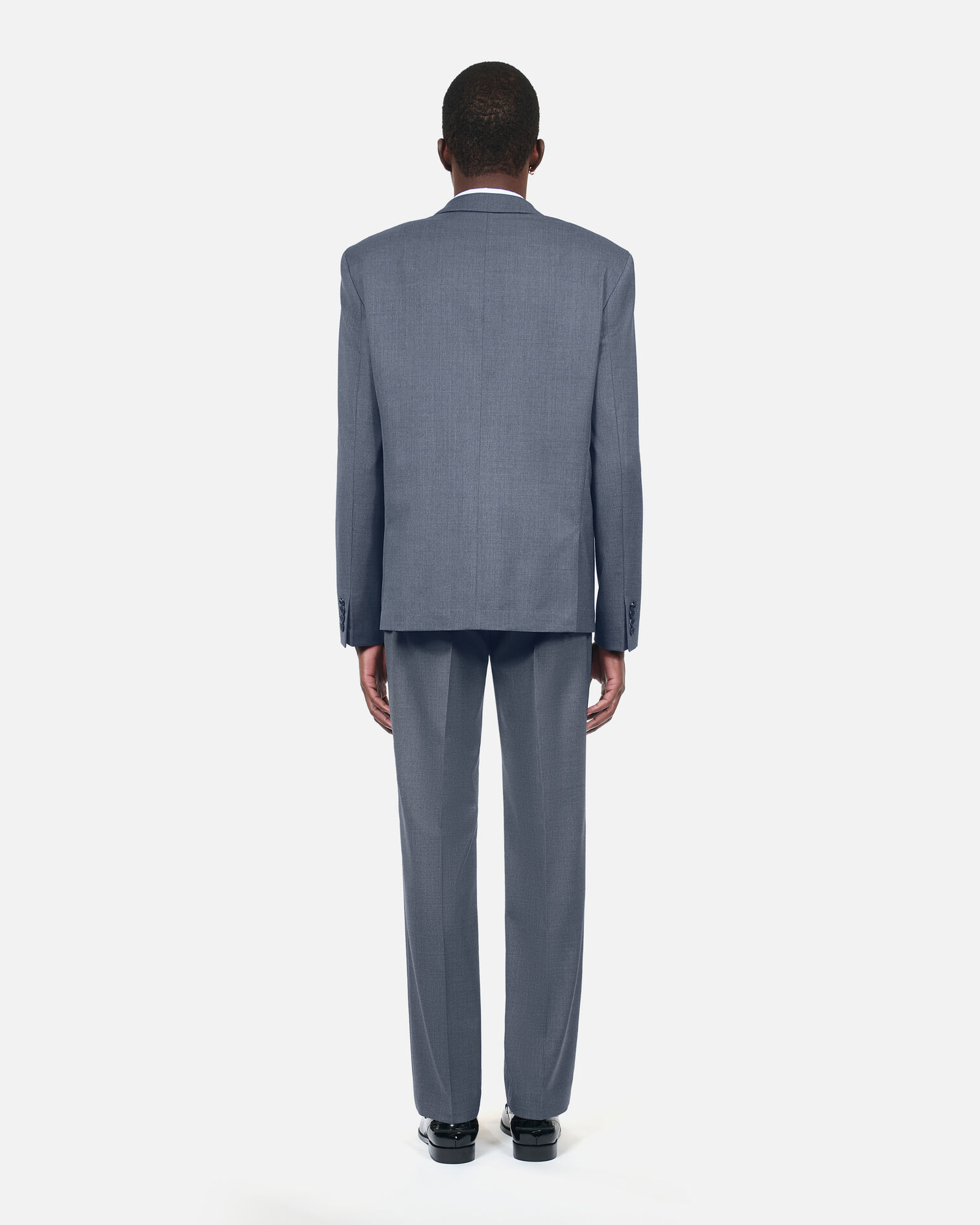 Blue wool suit jacket, BLUE, hi-res image number null