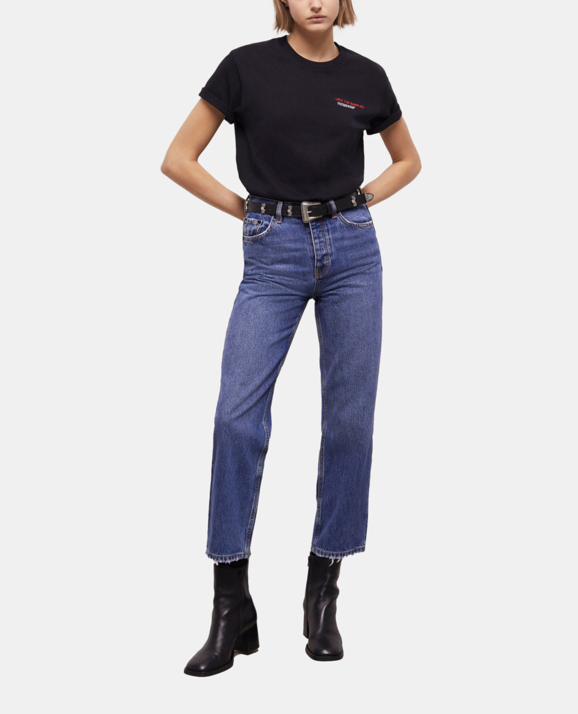 Blaue Jeans mit geradem Bein, BLUE DENIM, hi-res image number null